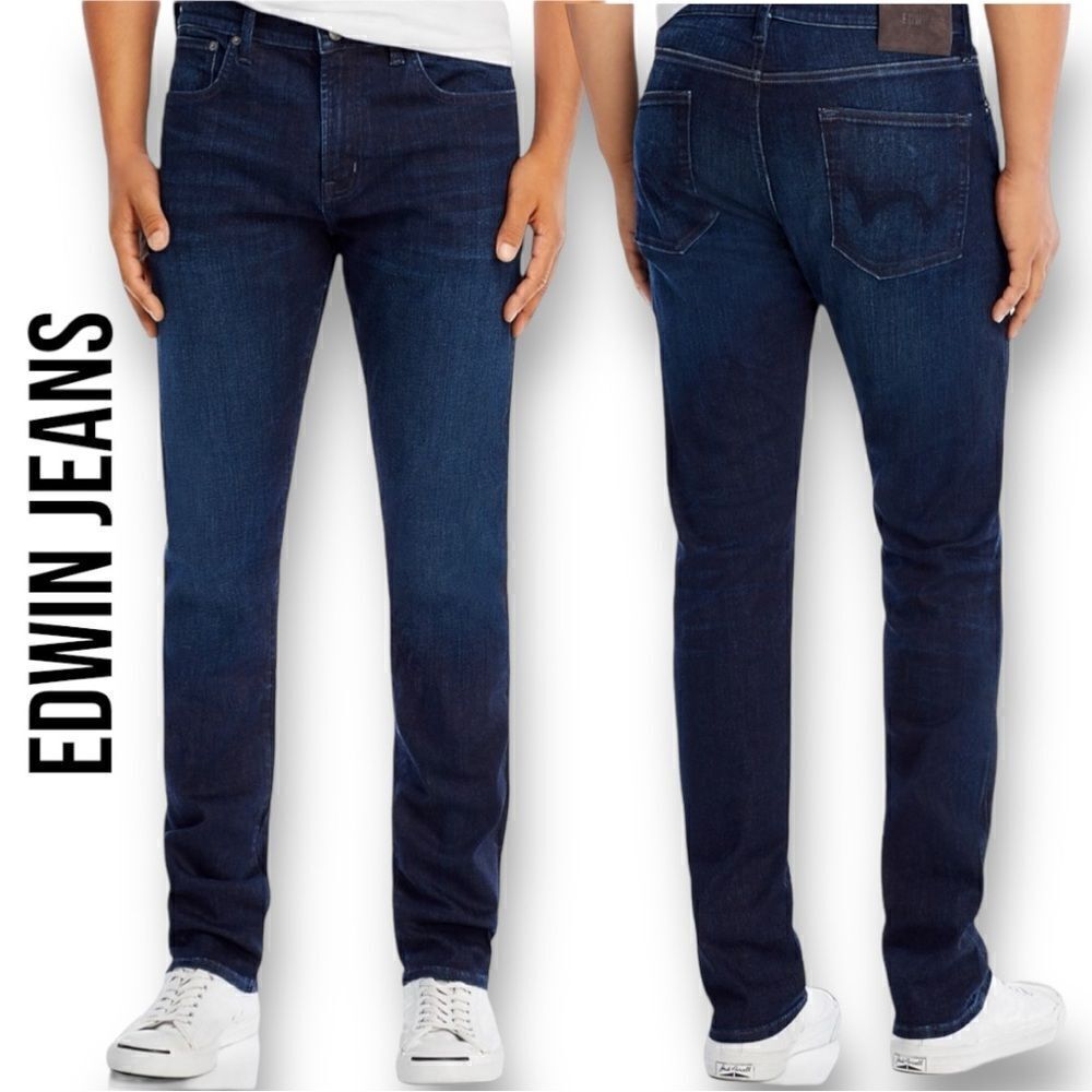EDWIN Men’s Maddox Slim Fit Jeans in the Size 30X32 in Legend Blue Color